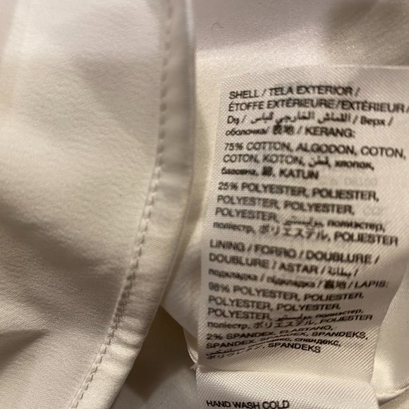 Bebe White Floral Circle Skirt w Back Zip Closure Size Medium - Picture 8 of 8